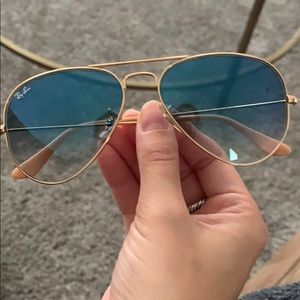 Small size rayban aviator sunglasses barely worn